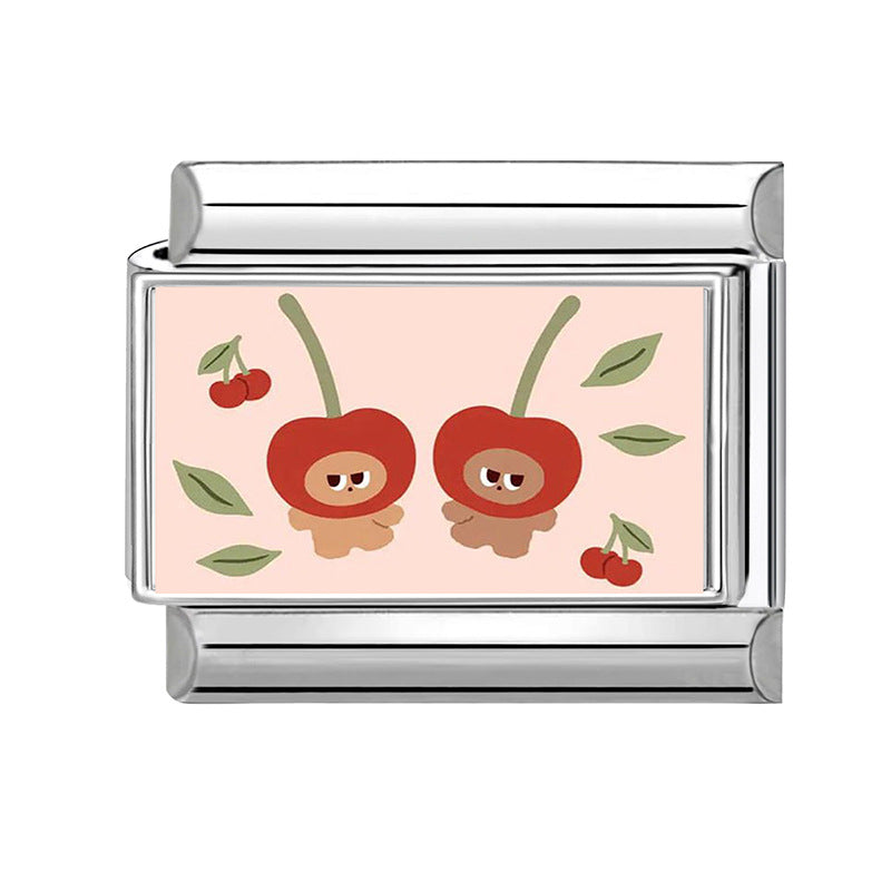 Wholesale Fruit-Themed Italian Modular Multifunctional DIY Creative Birthday Gift Retro Connectable Jewelry Accessories Bracelet