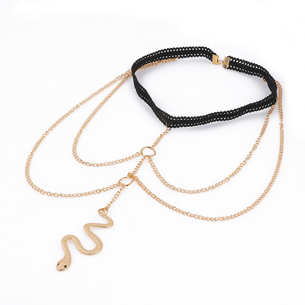 Wholesale Elastic rope double layer pendant chain leg chain