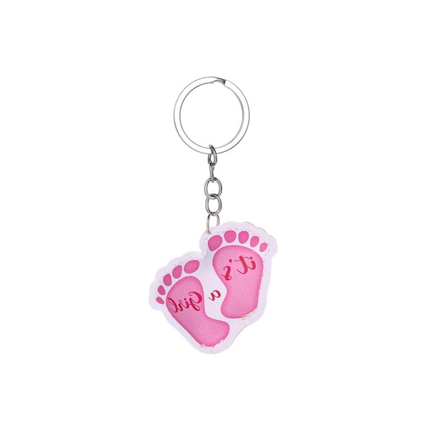 Wholesale Valentine's Day Cute Three-dimensional PU Small Foot Keychain