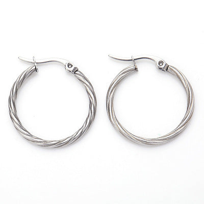 Wholesale Stainless Steel Earrings 18K Gold Titanium Steel ACC-ES-MuShan054