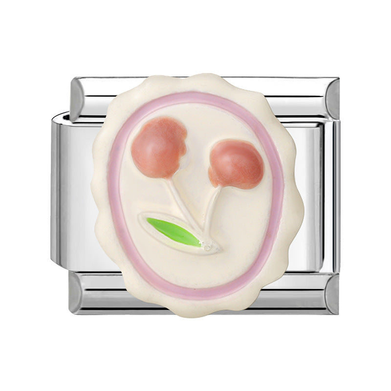 Wholesale Italian Charm Bracelet 9mm DIY Splicing Bow Patch Stainless Steel Composable Bracelet