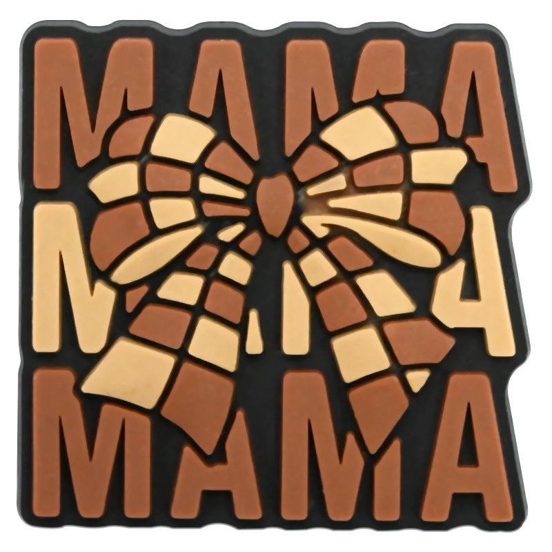 Wholesale  Random 100pcs Mother Series PVC Soft Rubber Shoe Buckle Decoration