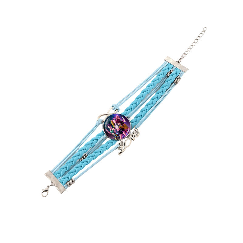 Wholesale kpop anime multi-layer braided bracelet