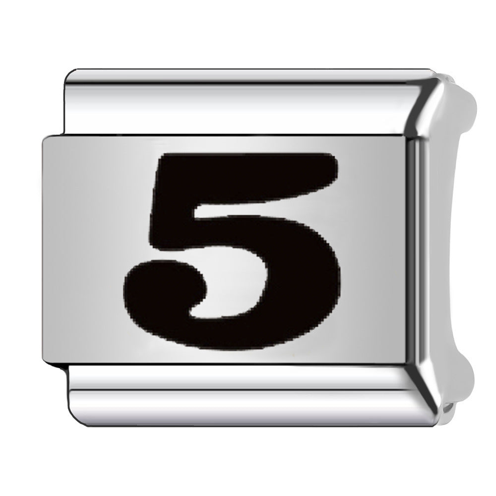 Wholesale  Italian Charm Bracelet 9mm DIY  pink   Creative Stainless Steel Composable Bracelet