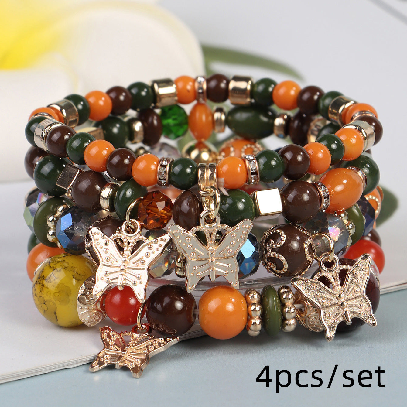 Wholesale Bohemian Vintage Sweet Butterfly Pendant Bracelet ACC-BT-Lijie003