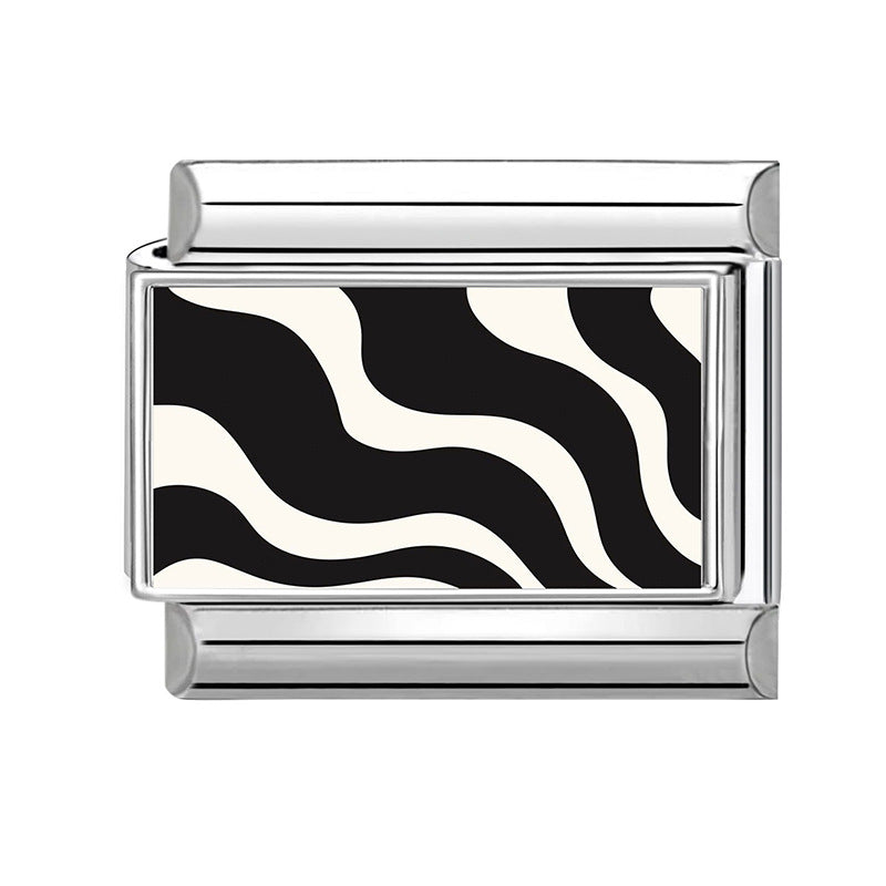 Wholesale 9mm Italian Charm Starter Bracelets DIY square Single Section Creative Stainless Steel Composable Bracelet