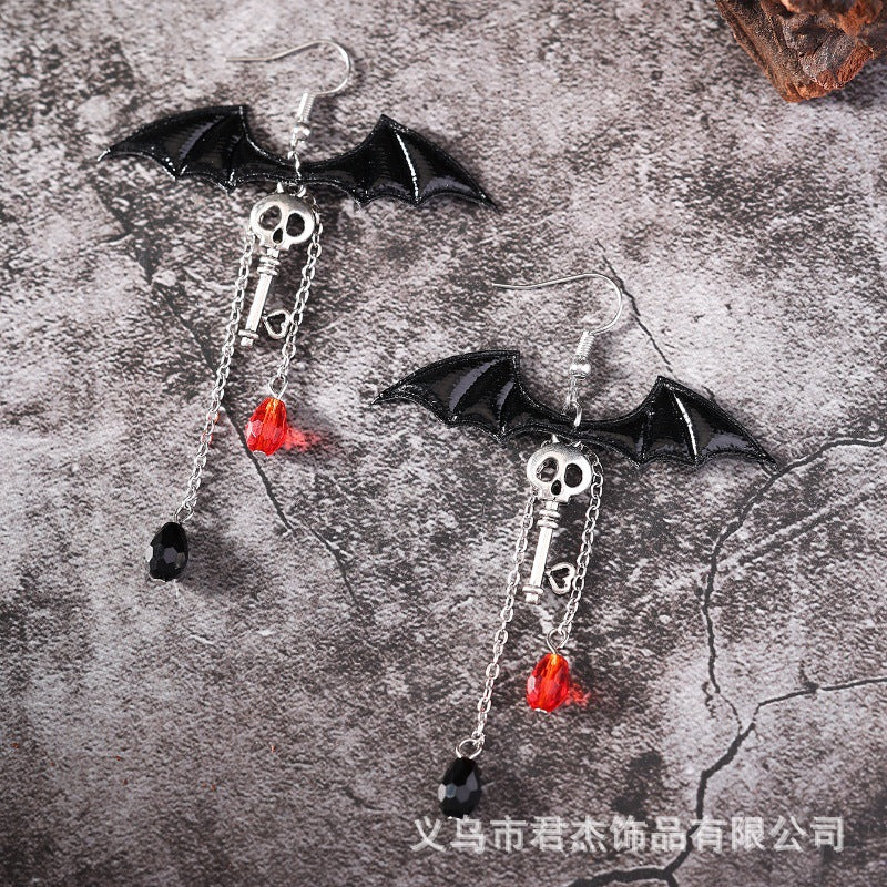 Wholesale  Gothic Punk Bat Wings Earrings