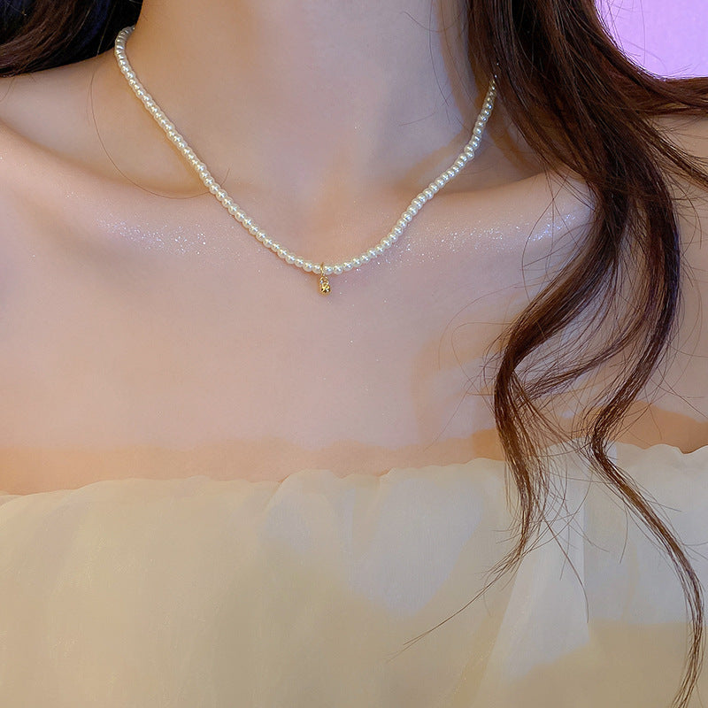 Wholesale Lace Collar Rhinestone Pearl Necklace