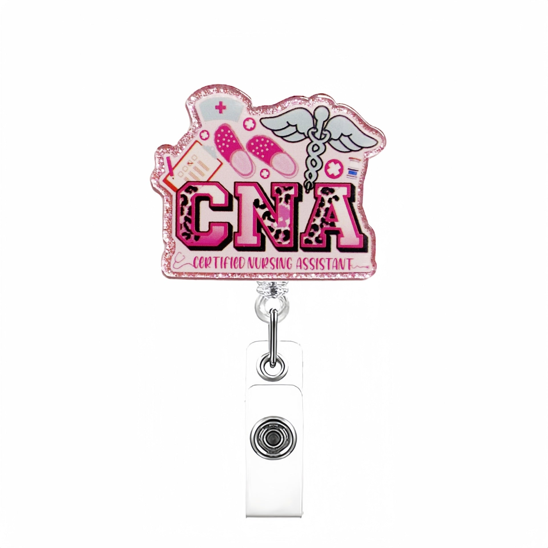 Wholesale Acrylic Badge Reel Keychain with Fun Pattern