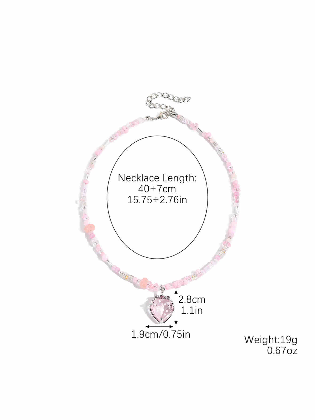 Wholesale  fruit jewelry fresh sweet pearl red cherry pendant necklace