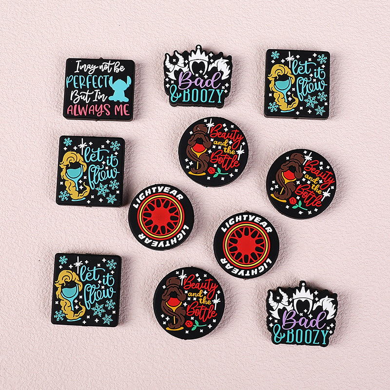 Wholesale 20pcs Cartoon Letter Focal Beads DIY Bead Accessories