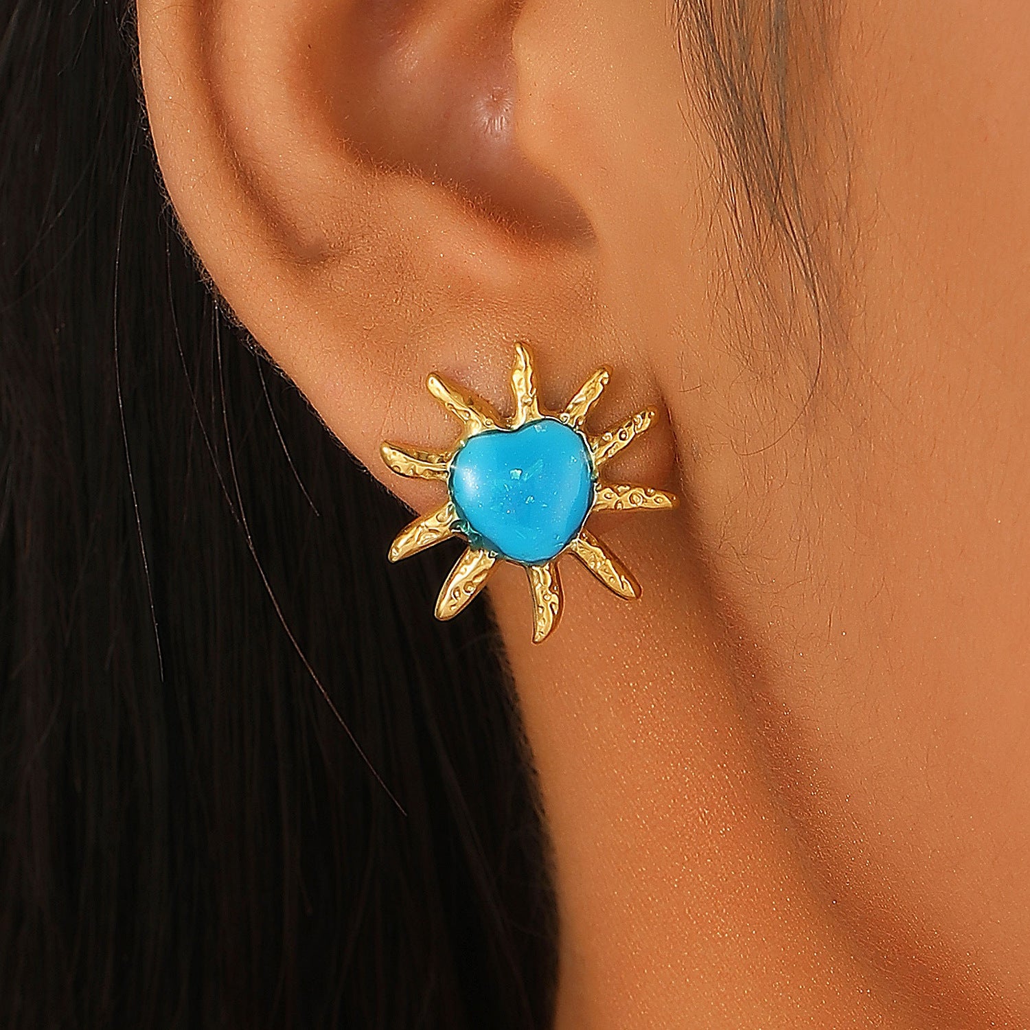 Wholesale Vintage Palace Style Sun Turtle Earrings ACC-ES-MY038