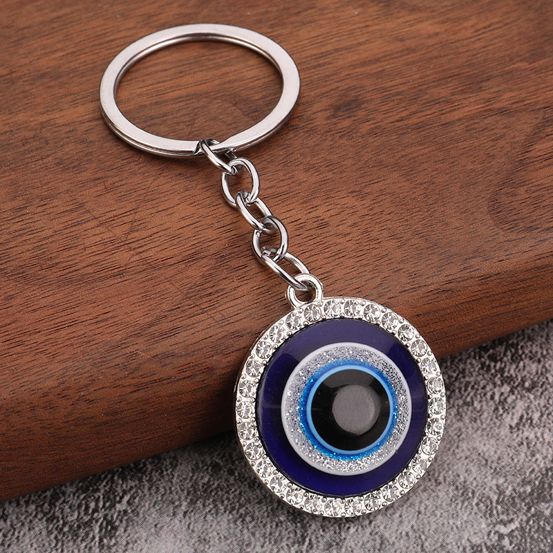 Wholesale Alloy Blue Eyes Owl Demon Eye Keychain