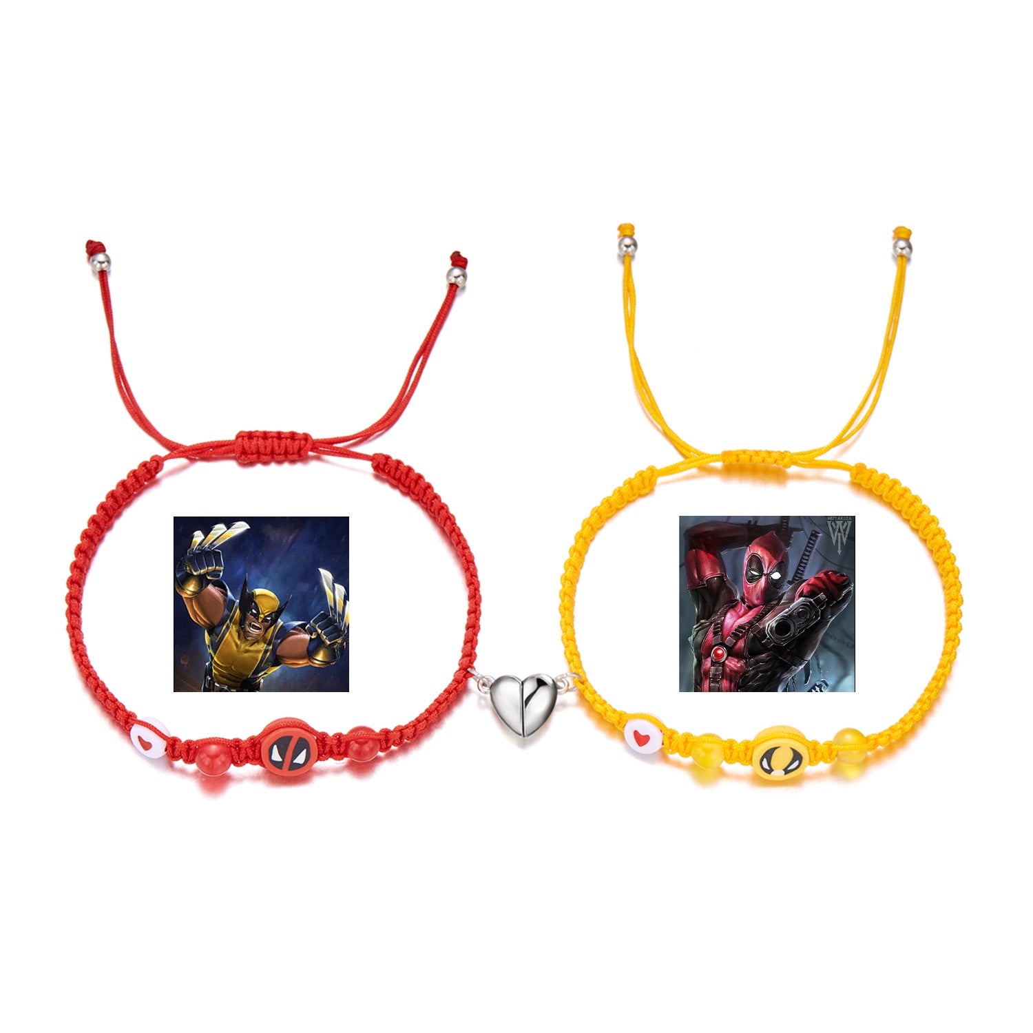 Wholesale Cartoon Anime Heart Shaped Magnetic Handmade Woven Bracelet ACC-BT-FanYou002