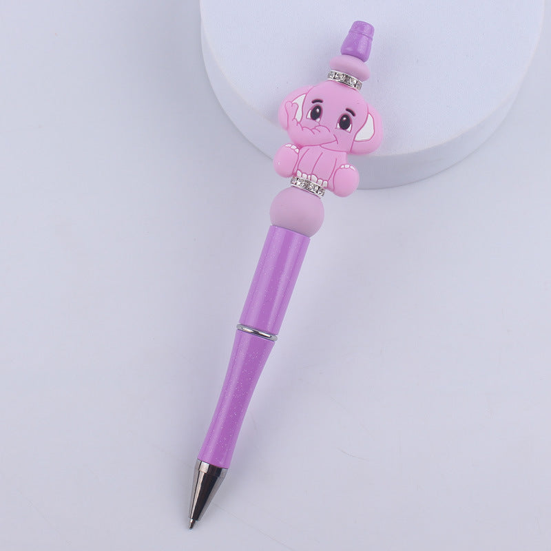 Wholesale  creative cartoon animal Kaola elephant silicone beads beaded pen