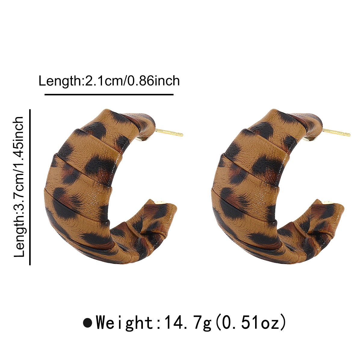 Wholesale Maillard Leopard print earrings