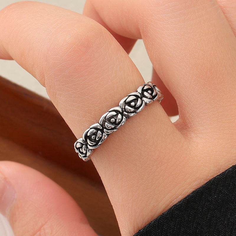 Wholesale Hip Hop Rose Flower  Ring