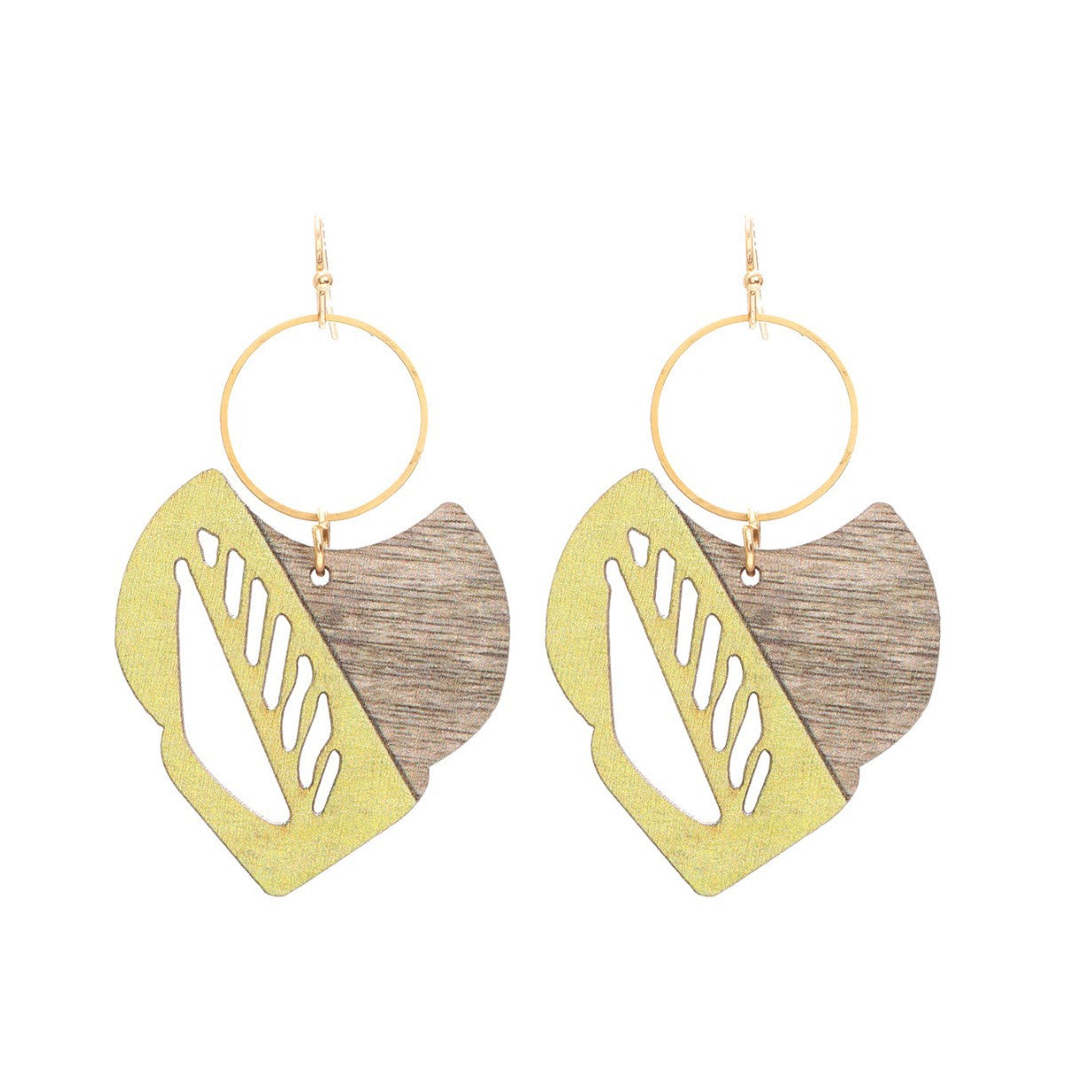 Wholesale Retro Bohemian Hollow Wooden Earrings
