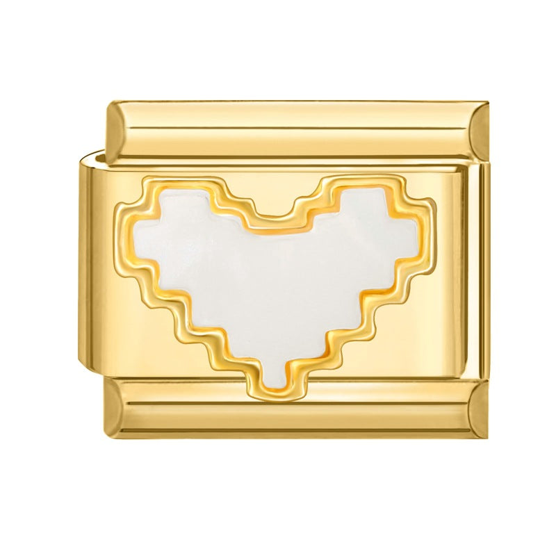 Wholesale Italian Beaded Bracelet 9mm DIY Splicing Removable Butterfly Pearl Stainless Steel Combinable Bracelet