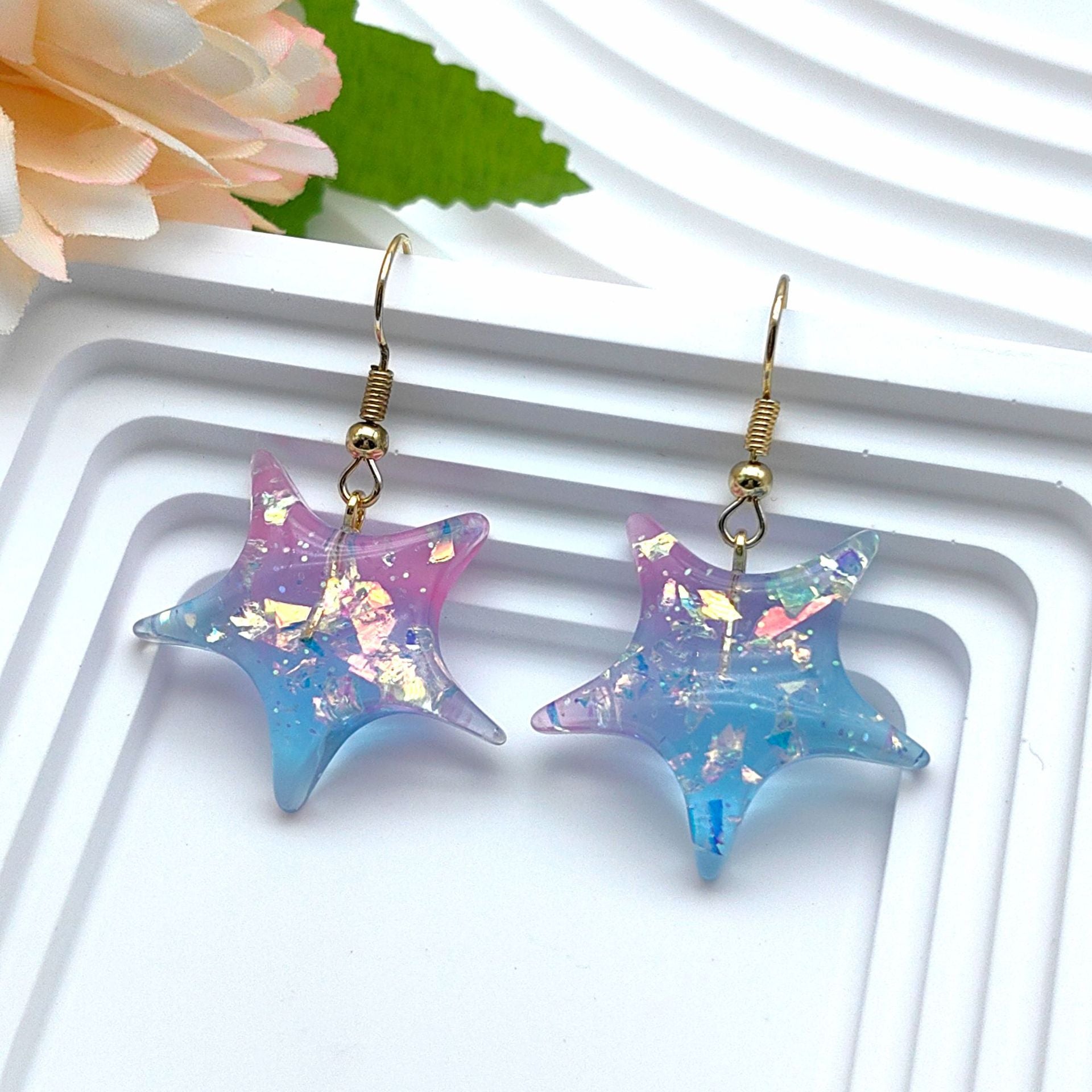 Wholesale Summer Resin Dolphin Fish Starfish Shell Earrings ACC-ES-Xizhao017