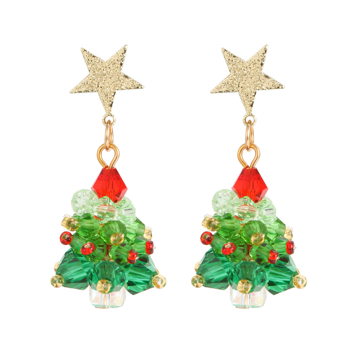 Carton de gros dessin animé Elk Old Snowman Boucles d'oreilles colorées