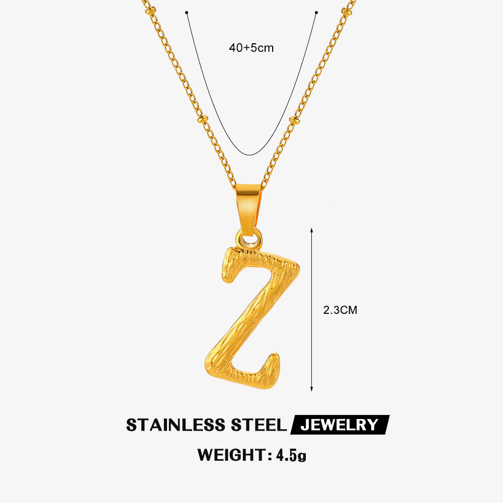Wholesale Stainless Steel Fashion 26 Letter Necklace
