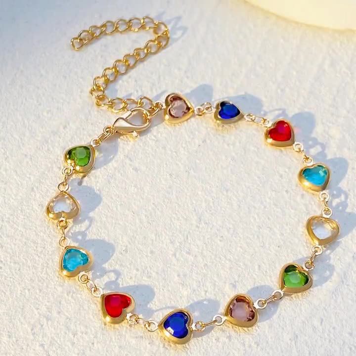Wholesale Alloy Heart Shaped Bracelet Necklace Set Trendy Ins Style Fashion Jewelry Accessory For Women