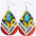 Wholesale Western Denim style Aztec wind drop-shaped leather earrings