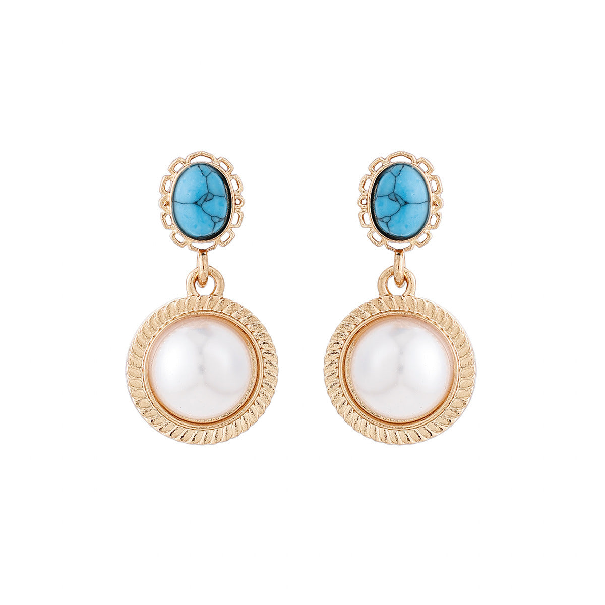 Wholesale Chic Eye Design Geometric Earrings,  Zinc Alloy Electroplated,  Women' s Fashion Accessory