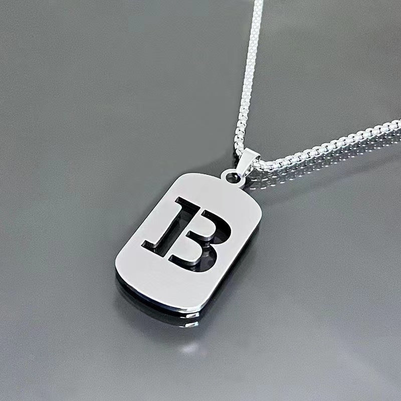 Wholesale  26 English letter necklace titanium steel chain