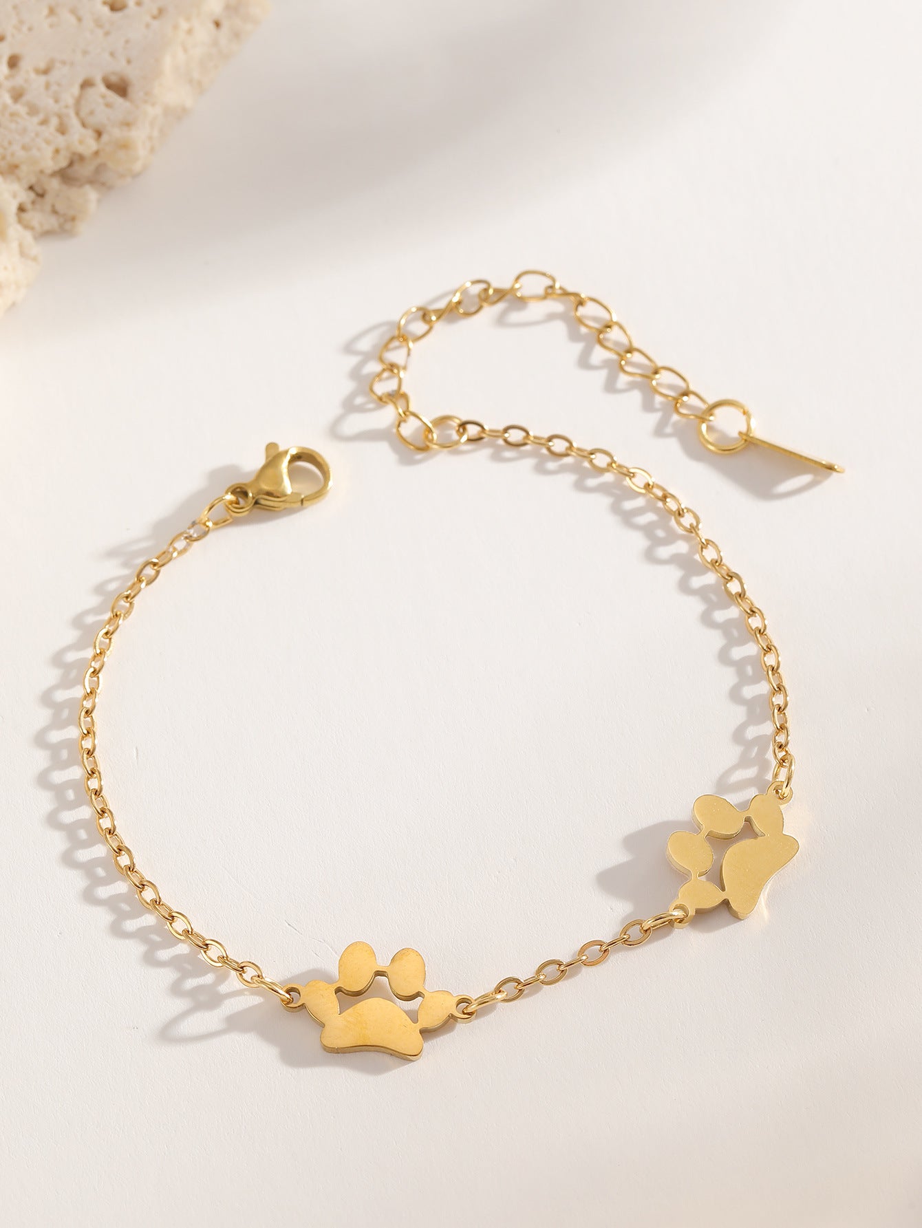 Wholesale Stainless steel pet paw print bracelet