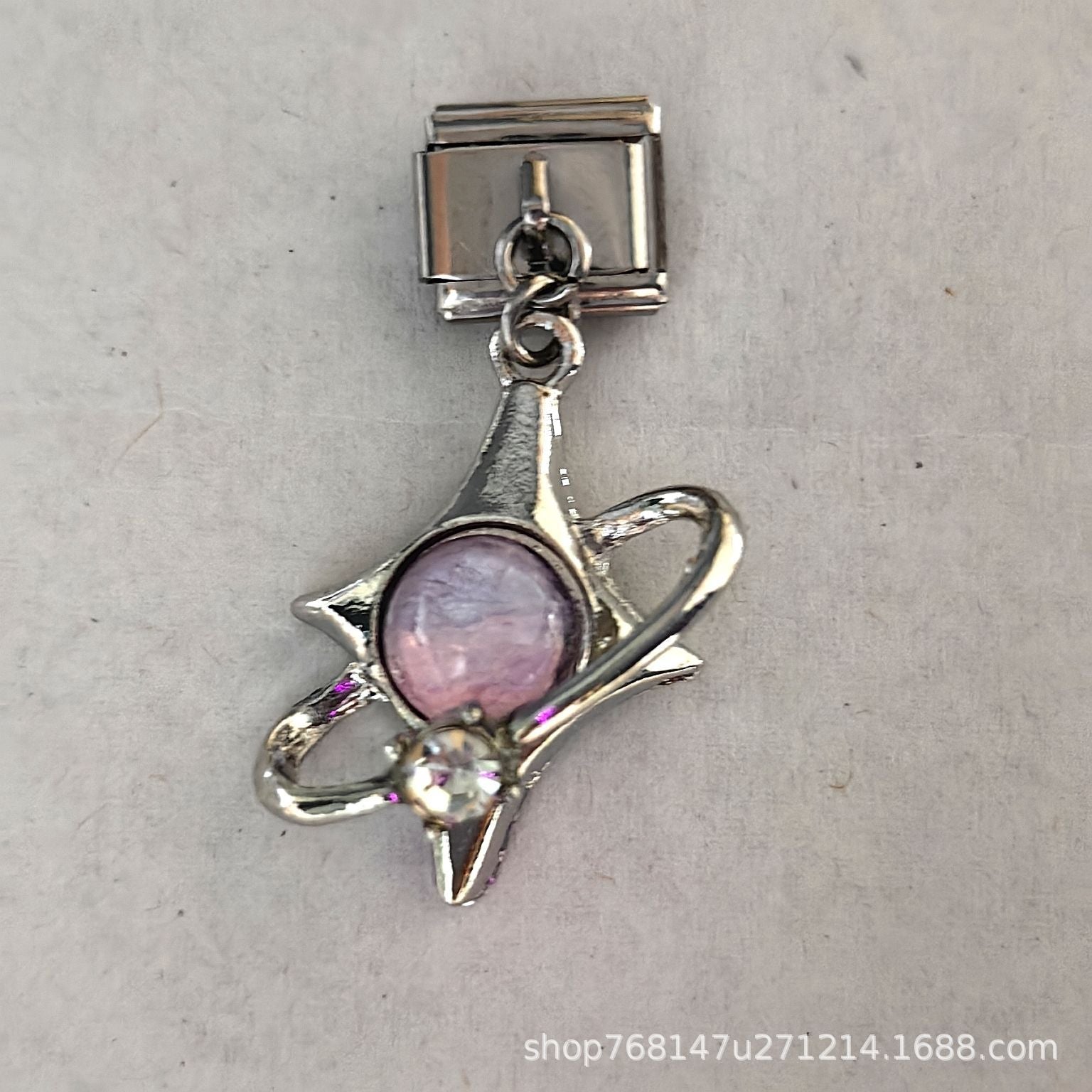 Wholesale Italian Charm Stainless Steel Bracelet Single Hook Pendant Jewelry Accessory Gift