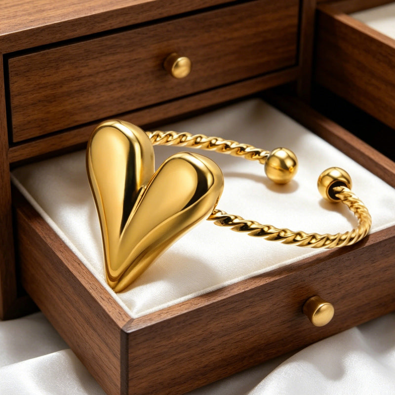 Wholesale Oil Drop Heart Crown Ring Stainless Steel Fashion Accessory Gift