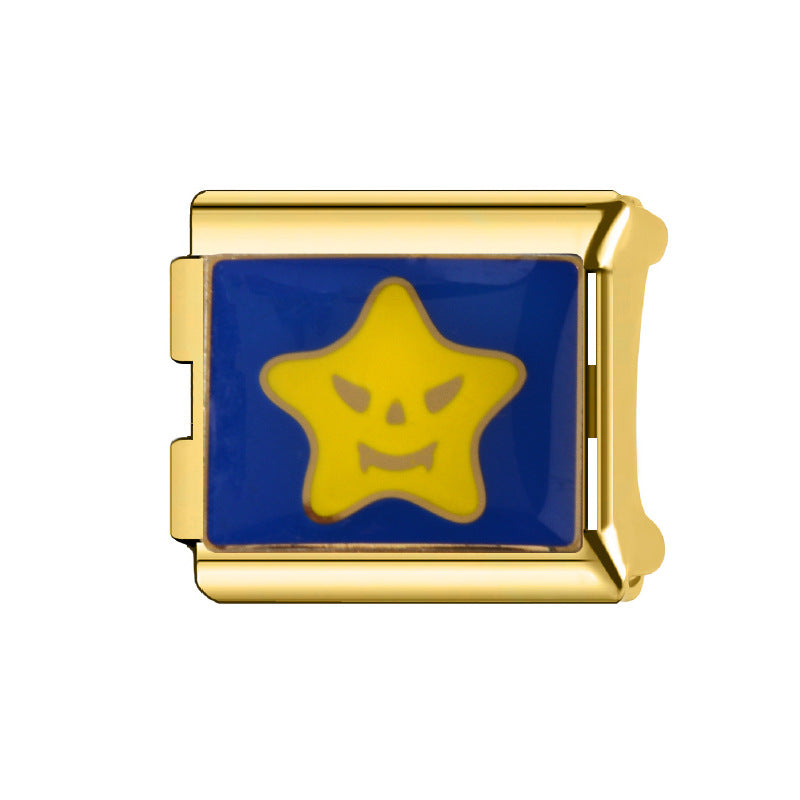 Wholesale Italian Charm Bracelet 9mm DIY Splicing Cartoon Cute Stainless Steel Composable Bracelet