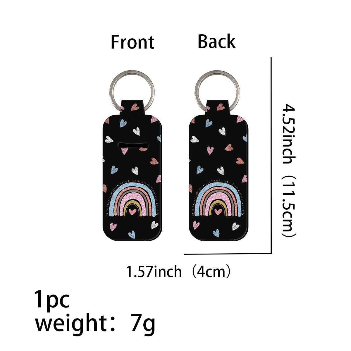 Wholesale 6pcs Rainbow lipstick set keychain