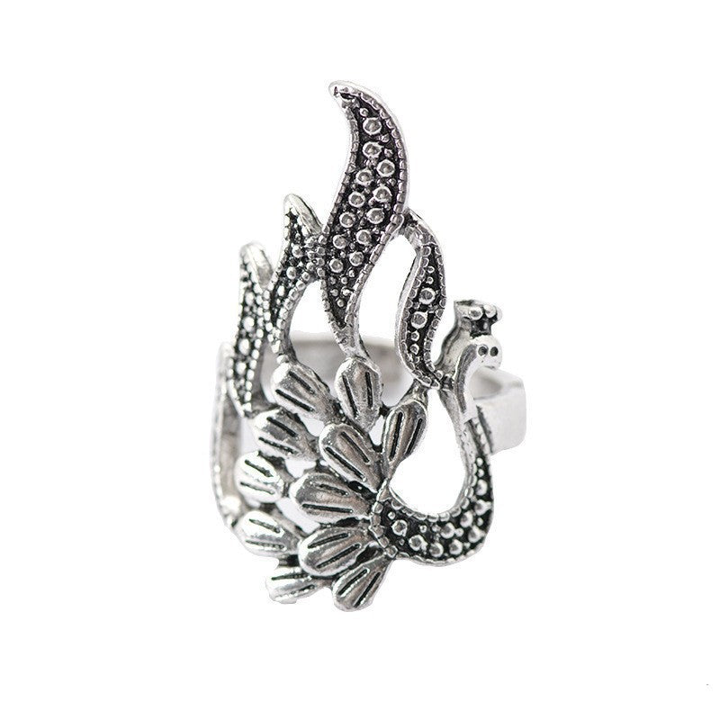 Wholesale 20pcs Vintage Open Adjustable Peacock Hollow Ring
