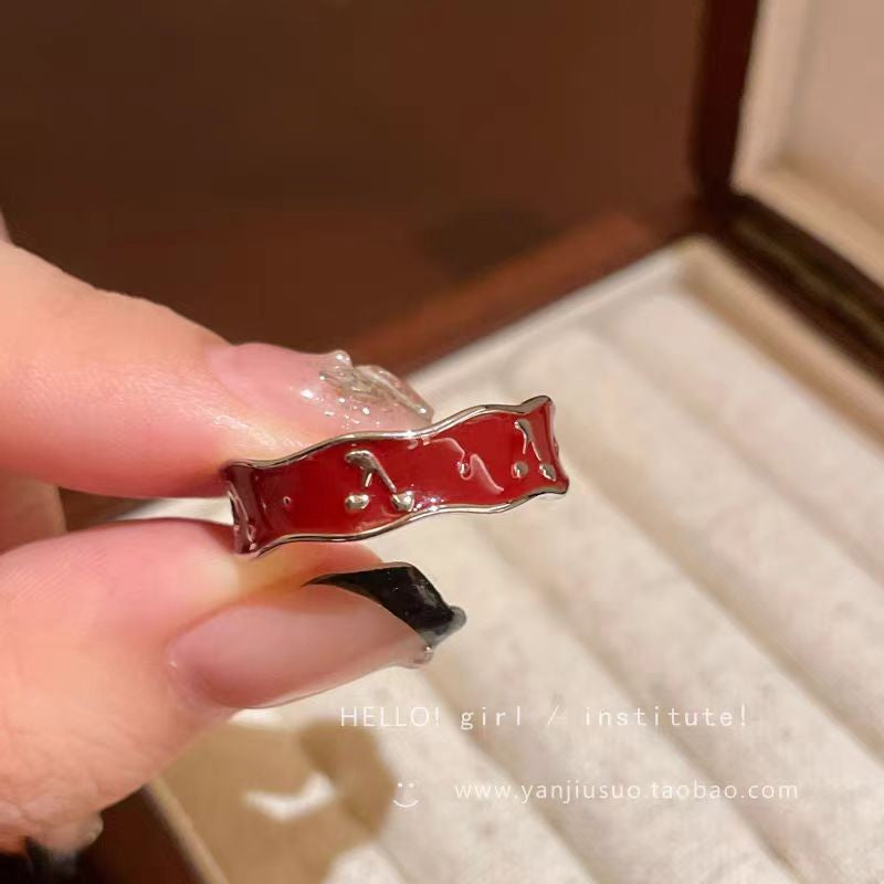 Wholesale Red  Cute Bow Love  Alloy Ring