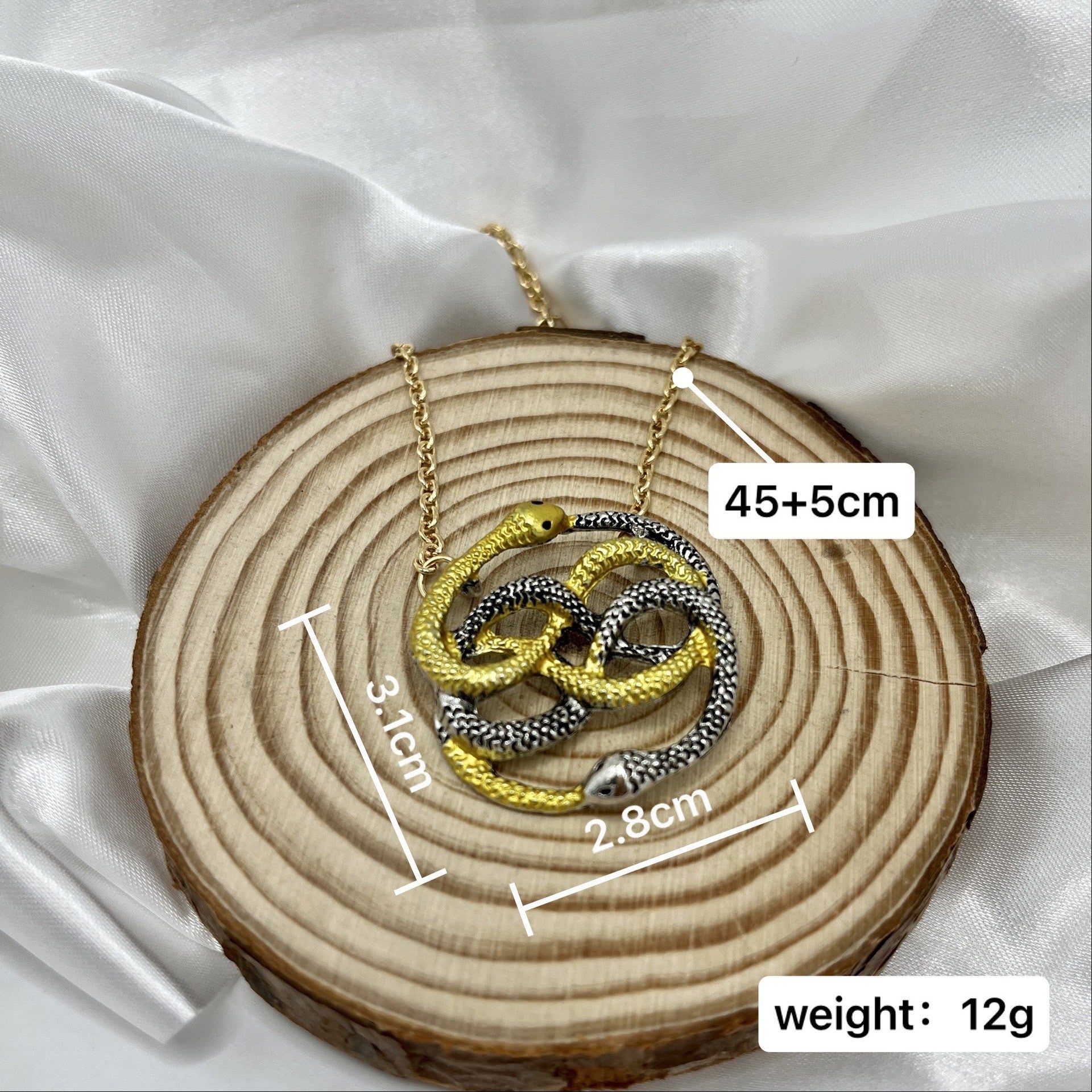 Wholesale creative double snake necklace