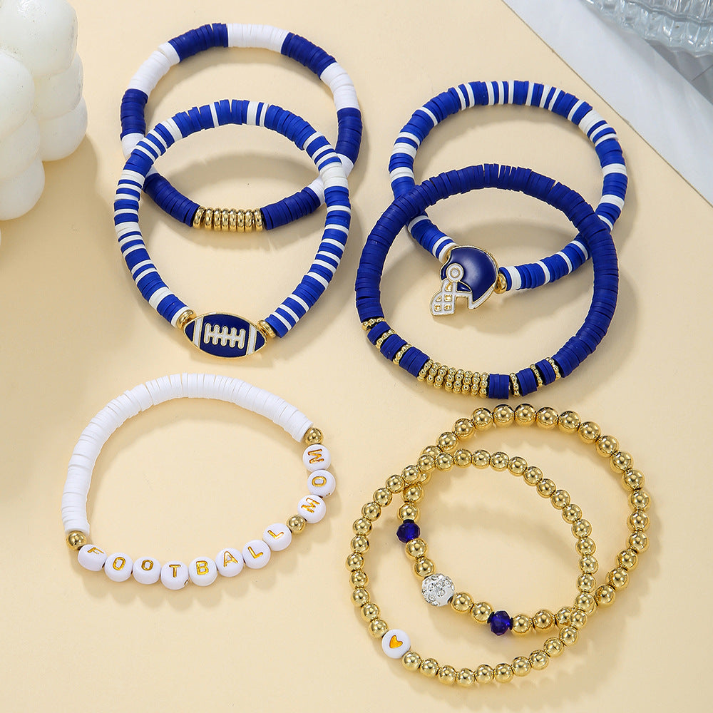 Wholesale Baseball Bracelet 8-piece Soft y Bracelet