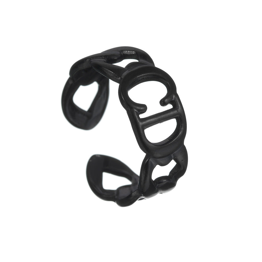 Wholesale   opening adjustable CD titanium steel ring