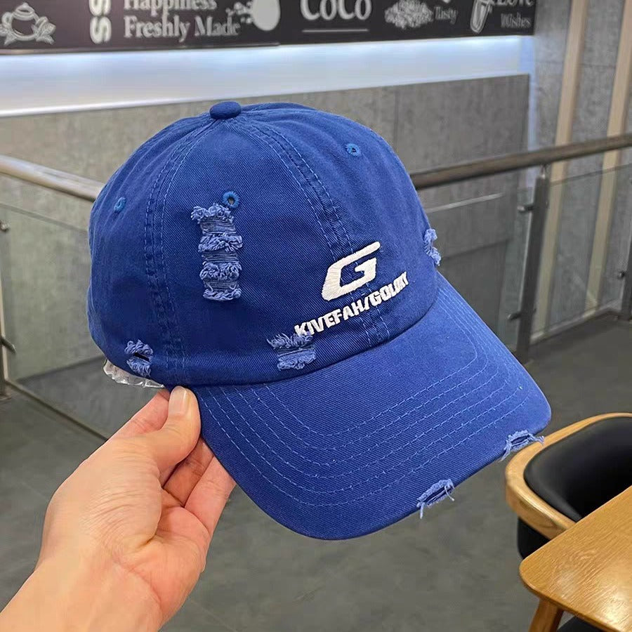 Wholesale Ripped Hip Hop Embroidery Cotton Hat Baseball Cap ACC-HT-HuiYu001