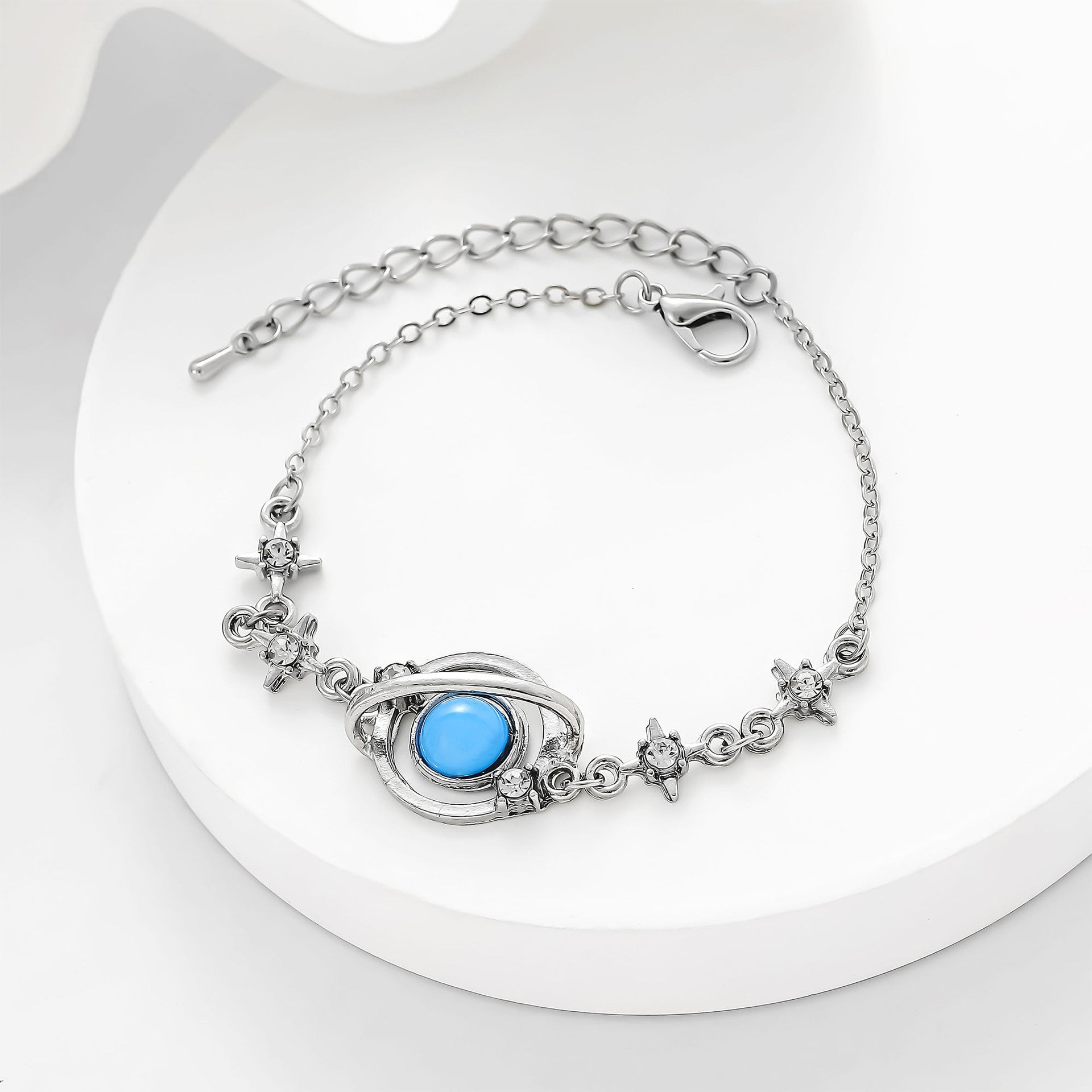 Wholesale Personalized Planet surrounding shape sapphire star adjustable bracelet