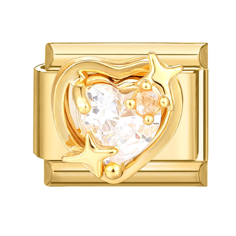 Wholesale Italian Charm Bracelet 9mm DIY Splicing Creative Pattern Stainless Steel Composable Bracelet