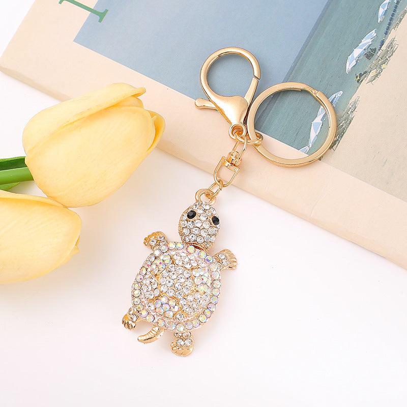 Wholesale Turtle Rhinestone Alloy Keychain ACC-KC-YuanFei008