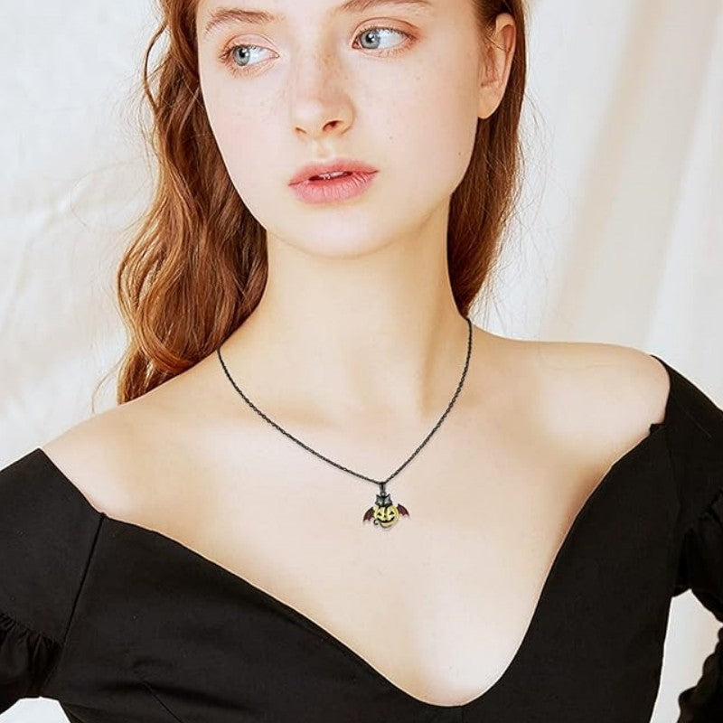 Wholesale  Halloween Pendant Bat Pumpkin Chain Necklace