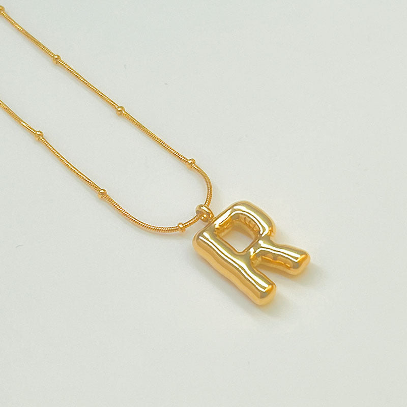 Wholesale Stainless Steel 18K Gold Plated Letter Necklaces ACC-NE-YuHui001