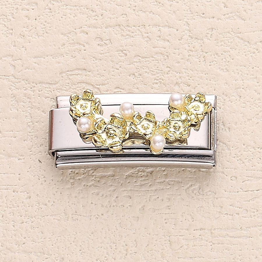 Wholesale 10pcs Italian Charm Bracelet 9mm DIY Splicing Cute Creative Stainless Steel Composable Bracelet