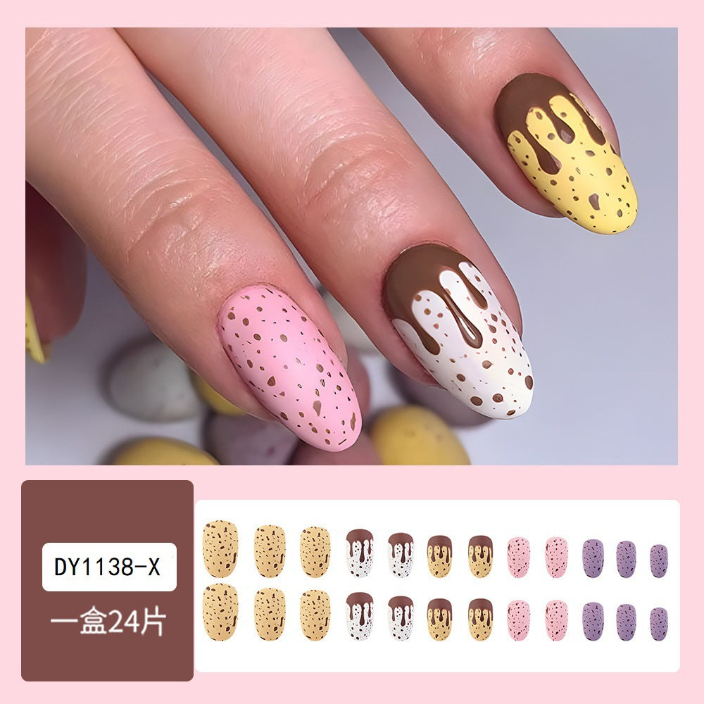 Wholesale 24 Pieces/box Easter Nails Kits Nail Stickers ACC-NS-QXJ005