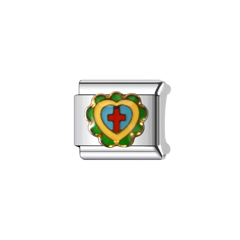 Wholesale Italian Charm Bracelet 9mm DIY Splicing Cute Creative Stainless Steel Composable Bracelet