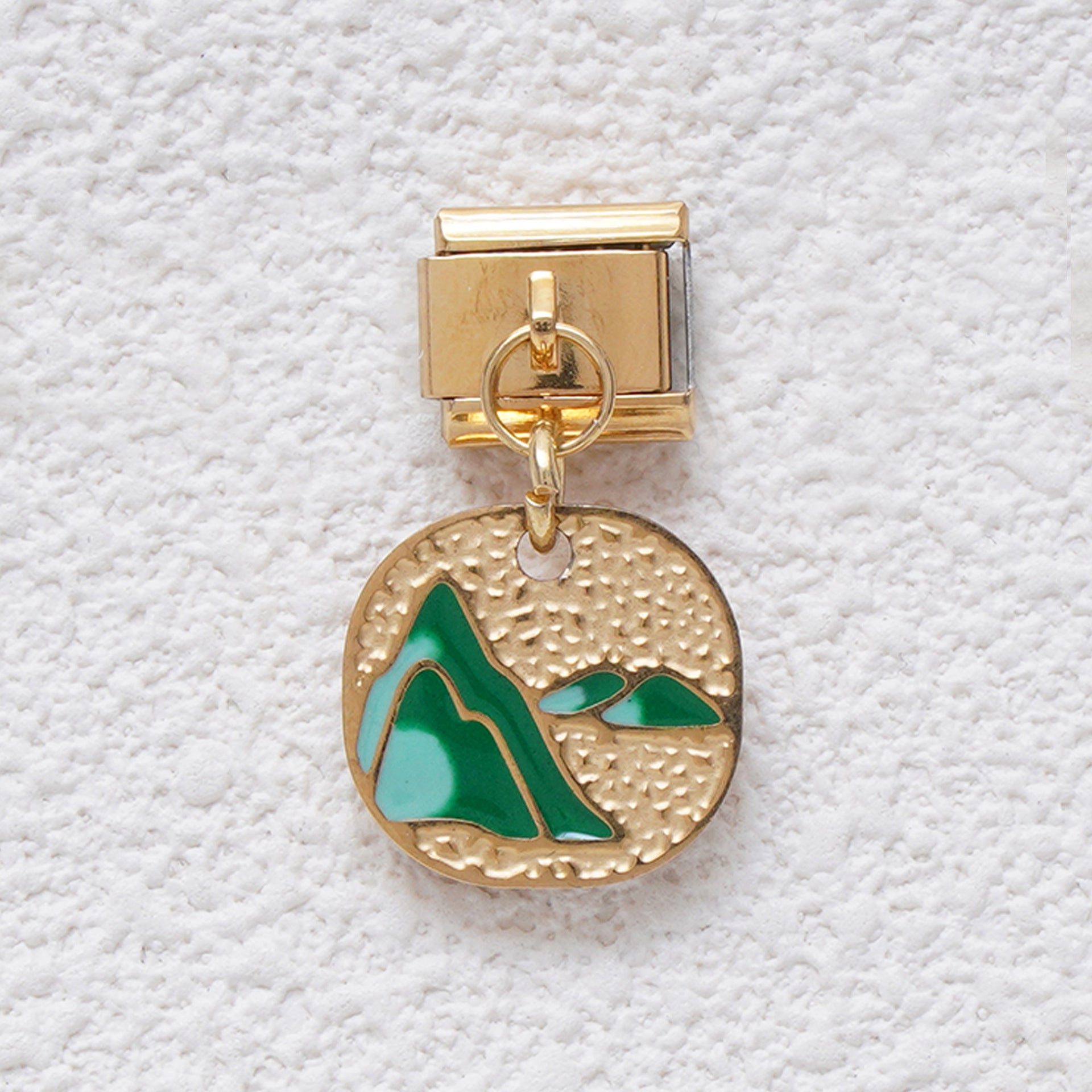 Wholesale Italian Charm Bracelet 9mm DIY Splicing Blue Eye Pendant Stainless Steel Composable Bracelet